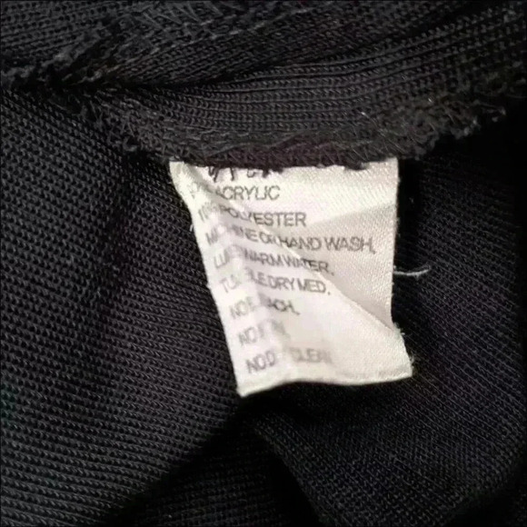 Exclusively Misook Dress Knee-Length Knit Black Peach Women's Medium - Picture 4 of 4